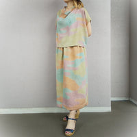 Kimono co-ord - Colorful clouds -