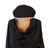 Kimono Dress and Beret - Black Rinko -