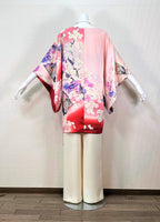 2way Kimono Dress - Pink floral - - SatoRikko