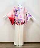 2way Kimono Dress - Pink floral - - SatoRikko