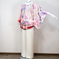 2way Kimono Dress - Pink floral - - SatoRikko