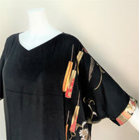 2Way Kimono Dress - Japanese Fan - - SatoRikko